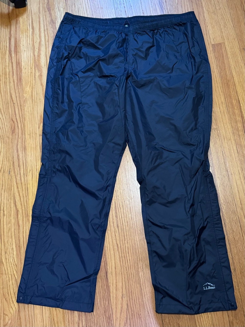 L.L. Bean Women’s Plus Black Lightweight Rain Proof Water-Resistant Pants